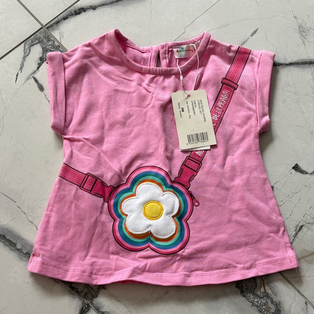Agatha Ruiz De La Prada Pink Flower Kids Shirt